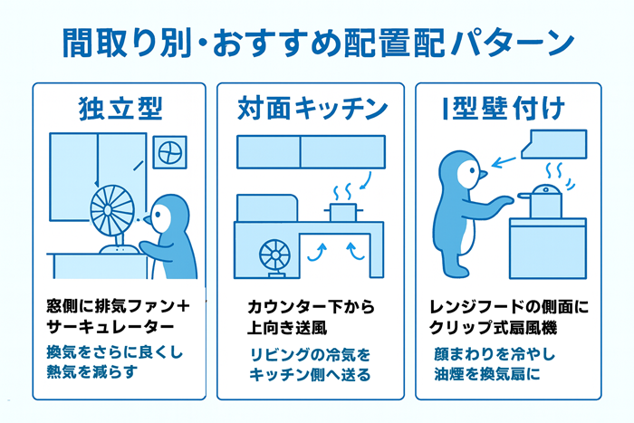 ガス火で暑いキッチンの暑さ対策　イメージ