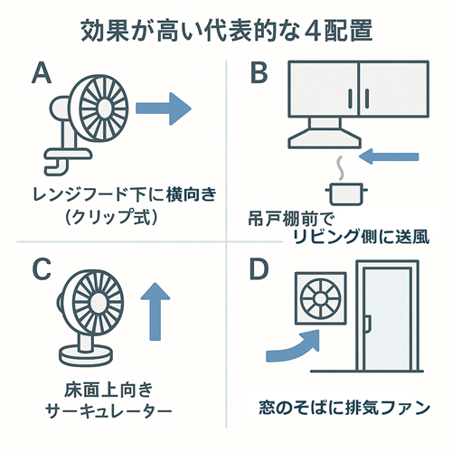 キッチンの熱　図解